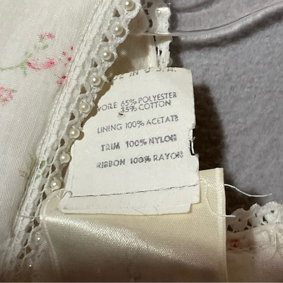 Gunne Sax Jessica Vintage Dress M Floral Chiffon Maxi Flutter Sleeve Cottagecore - Picture 14 of 15